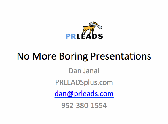 No More Boring Presentations